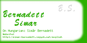 bernadett simar business card
